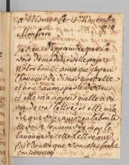4 vues  - Valadière, Jeanne. Lettre autographe signée \'Jeanne Valadière\' à Antoine Court.- Nîmes, 13 novembre 1720 (ouvre la visionneuse)