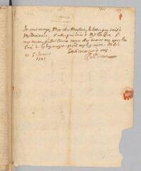 2 vues  - Pictet, B[énédict] le père. Billet autographe signé à Antoine Court.- 5 janvier 1721 (ouvre la visionneuse)