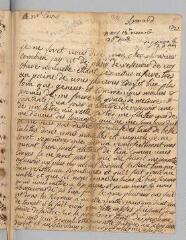 4 vues [Simard, Claudine]. Lettre autographe à Antoine Court.- sans lieu, 15 février 1721