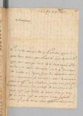 4 vues  - Maurin, E. Lettre autographe signée \'E. M.\' à Antoine Court.- sans lieu, 24 mars [1721] (ouvre la visionneuse)