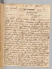 4 vues  - Simard, C[laudine]. Lettre autographe signée à [Antoine Court].- Loriol, 4 mai 1721 (ouvre la visionneuse)