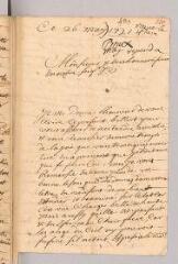 4 vues  - Roux, [François]. Lettre autographe signée \'Roux\' à Antoine Court.- sans lieu, 26 mai 1721 (ouvre la visionneuse)