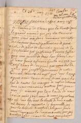 2 vues  - Combes, Jean. Lettre autographe à Antoine Court.- sans lieu, 26 mai 1721 (ouvre la visionneuse)