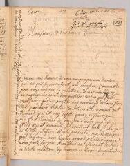 6 vues  - Salle, [Pierre]. Lettre des prisonniers de La Rochelle signée \'P. Salle pour tous\', à Antoine Court.- Prison royale de La Rochelle, 10 juin 1721 (ouvre la visionneuse)