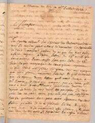 4 vues  - Salomon. Lettre autographe signée à A[ntoine] C[ourt].- Villeneuve de Berg, 10 juillet 1721 (ouvre la visionneuse)