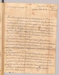 4 vues  - [Salgues le] Cadet. Lettre autographe signée \'Cad.\' à A[ntoine] C[ourt].- \'A Cambot, ce 20 août 1721\' (ouvre la visionneuse)