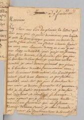 4 vues  - Rey. Lettre autographe signée \'Rey cadet\' à Antoine Court.- [Genève ?], 9 février 1719 (ouvre la visionneuse)