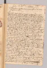 4 vues  - Roux, [François]. Lettre autographe signée \'Roux\' à Antoine Court.- sans lieu, 6 octobre 1721 (ouvre la visionneuse)