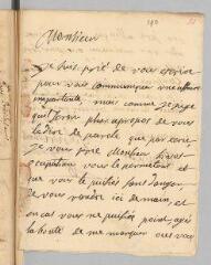 4 vues  - P[lantier], J. Lettre autographe signée à Antoine Court.- sans lieu, août 1719 (ouvre la visionneuse)
