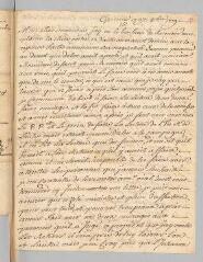6 vues  - Rey. Lettre autographe signée sans adresse [à Antoine Court].- Genève, 27 octobre 1719 (ouvre la visionneuse)