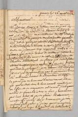 4 vues  - Ravier, [Anselme]. Lettre autographe signée à Antoine Court.- Genève, 26 août 1731 (ouvre la visionneuse)