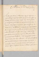4 vues  - Rivière, de. Lettre autographe signée à Antoine Court.- 30 août 1731 (ouvre la visionneuse)