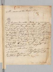 2 vues  - Roques, P[ierre]. Lettre autographe signée à Antoine Court.- 3 novembre 1731 (ouvre la visionneuse)