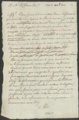 2 vues Cramer, Gabriel. Minute de lettre à [Henri-François d'Aguesseau], chancelier. - Sans lieu, 8 mai 1748