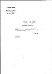 3 vues Clavière, E[tienne]. Billet autographe signé au professeur De Roches. - [Genève], 8 avril [?]. 2 f. in-octavo