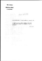 5 vues  - [Lally-Tollendal, Trophime-Gérard, marquis de]. 4 pages sur lui, notes prises, dans une soirée passée en sa compagnie, par un anonyme. 2 f. in-octavo (ouvre la visionneuse)