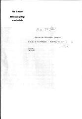 3 vues Necker-de Saussure, J[acques]. Lettre autographe signée à de Gérando. - Genève, 22 septembre [?]. 1 f. in-quarto