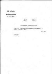 3 vues Boissonade, [Jean-François]. Lettre autographe signée à Jean-Charles-Léonard de Sismondi. - Paris, 19 novembre 1813. 2 f. in-octavo
