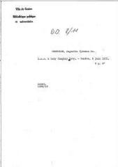 5 vues - Candolle, [Augustin Pyramus] de. Lettre autographe signée à Lady Humphrey Davy. - Genève, 8 juin 1831. 2 p. in-octavo. [La première partie est écrite par lui à titre de] Recteur de l\'Académie (ouvre la visionneuse)