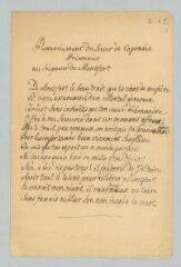4 vues  - \'Remerciements du Sieur de Coponaix prisonier au Seigneur de Montfort\'. - 18e siècle (ouvre la visionneuse)
