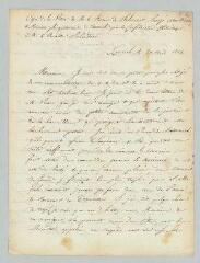 4 vues  - Copie de la lettre du Baron de Schraut, envoyé extraordinaire et ministre plénipotentiaire d\'Autriche près la Confédération Helvétique, au Conseiller Saladin. - 20 août 1814 (ouvre la visionneuse)