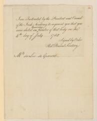 16 vues Royal Irish Academy. 4 circulaires signées R[obert] Perceval à Jean-André Deluc.- [Dublin], 4 juillet 1785 - 27 juin 1787