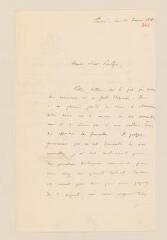 4 vues [Kalergi, Dém.] ou Kalergy. Lettre non autographe signée à Soutzo.- Paris, 11 juin 1861