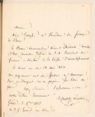4 vues  - Candolle-Turrettini (de). Lettre autographe signée à Jean-Gabriel Eynard.- Genève, 3 novembre 1837 (ouvre la visionneuse)