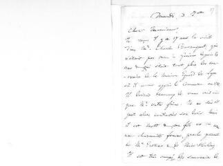 3 vues  - Gaussen, L[oui]s. Lettre autographe signée à Eynard.- Les Grottes, 3 septembre [sans année] (ouvre la visionneuse)