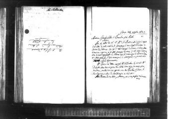 3 vues  - Rocca, Charles Jean-Louis (1786-1854). 2 lettres autographes signées à Jean-Gabriel Eynard.- Genève, 24 octobre - 12 novembre 1823 (avec adresse) (ouvre la visionneuse)