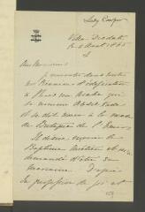 4 vues  - Cowper, Harriette. Lettre autographe signée à [Charles Eynard].- Villa Diodati, 11 août 1865 (ouvre la visionneuse)