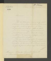 8 vues  - Kern, [Johann Conrad (1808-1888)], ministre de Suisse. Lettre autographe signée à Charles Eynard.- Paris, 22 juillet 1865 (ouvre la visionneuse)
