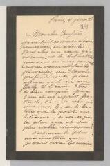 28 vues  - Dierx, Léon. 7 lettres et 1 carte postale autographes signées à Louis Duchosal. - Paris, 8 juin 1896 - 15 octobre 1898 (ouvre la visionneuse)