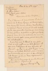 6 vues Rougier, Eléazard. 2 lettres autographes signées à Louis Duchosal. - Paris et sans date, 24 novembre - 21 décembre 1886