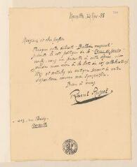 2 vues Russel, Raoul. Lettre autographe signée à Louis Duchosal. - Marseille, 24 novembre 1885
