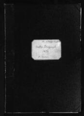 63 vues  - Portefeuille coté M XVI bis : « Notes biographiques, 1871, 1ere édition », avec un supplément aux notes biographiques en registre, manuscrit autographe (ouvre la visionneuse)
