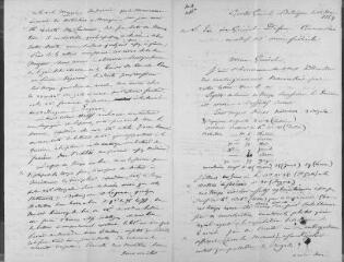 4 vues  - Ch[arles] Bontems, colonel commandant la 8e division. Lettre-rapport autographe signée à Guillaume Henri Dufour. Bellinzone, 12 mai 1859 (ouvre la visionneuse)