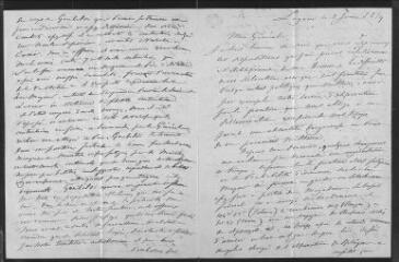4 vues  - Ch[arles] Bontems, [colonel]. Lettre autographe signée à Guillaume Henri Dufour. Lugano, 3 juin 1859 (ouvre la visionneuse)