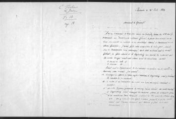 4 vues  - [Adolf] Fischer, colonel. 2 lettres autographes signées à Guillaume Henri Dufour. Reinach, 16 et 23 juin 1859 (ouvre la visionneuse)