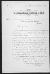 2 vues  - [Jean-] L[ouis] Aubert, colonel inspecteur du génie. Lettre autographe signée à Guillaume Henri Dufour. Le Brassus, 14 juillet 1859 (ouvre la visionneuse)