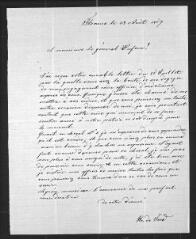 2 vues  - H[ans-Heinrich baron de] Jud. Lettre autographe signée à Guillaume Henri Dufour. Thoune, 13 août 1859 (ouvre la visionneuse)