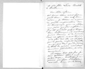 2 vues  - Dufour, Guillaume Henri. Lettre autographe signée à ses filles Louise, Elisabeth et Amélie.- Berne, [7] décembre 1847 (ouvre la visionneuse)