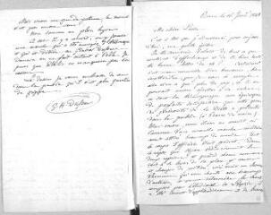 3 vues  - Dufour, Guillaume Henri. Lettre autographe signée à sa fille Louise. - Berne, 16 janvier 1848 (ouvre la visionneuse)