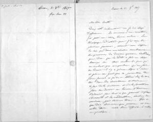 69 vues  - Dufour, Guillaume Henri. 27 lettres autographes signées à sa fille Annette Dufour.- Berne, Aarau, Lucerne, 22 octobre 1847-4 février 1848 (ouvre la visionneuse)