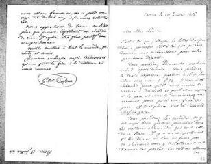 4 vues  - Dufour, Guillaume Henri. Lettre autographe signée à sa fille Louise.- Berne, 20 juillet 1866 (ouvre la visionneuse)