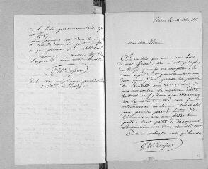 3 vues  - Dufour, Guillaume Henri. Lettre autographe signée à \'Henri\'. Berne, 14 octobre 1856 (ouvre la visionneuse)
