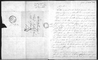 2 vues  - Bonneton, Etienne. Lettre autographe signée à son ami Guillaume Henri Dufour.- Genève, 28 décembre 1808 (ouvre la visionneuse)