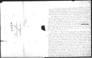 6 vues  - Bonneton, Anne, née Sayous. 3 lettres autographes signées à Bénédict Dufour.- [Genève], 8 juin-31 août [1817] et sans date. Au sujet du mariage de leurs enfants (ouvre la visionneuse)