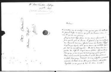 2 vues  - Tronchin, Henry. Lettre autographe signée à Susanne Dufour née Bonneton.- Bessinge (près Genève), 9 décembre 1847. (ouvre la visionneuse)
