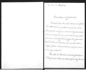 2 vues Maret, Napoléon-Joseph-Hugues, duc de Bassano. Lettre autographe signée à Guillaume Henri Dufour.- Arenenberg, 20 septembre 1874.